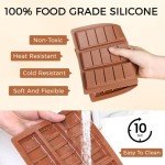 Non-Stick Silicone Chocolate Bar Molds - Set of 2