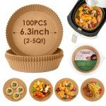 100 Pcs Non-Stick Air Fryer Parchment Paper Liners
