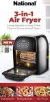 National 3-in-1 Air Fryer with 8 Presets