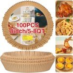 100PCS Non-Stick Air Fryer Parchment Liners