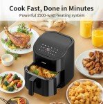 TOKIT 4.8QT Compact Air Fryer with Recipes
