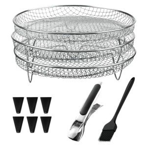 7.8" Round Air Fryer Basket Set - 3 Pack