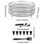 7.8" Round Air Fryer Basket Set - 3 Pack