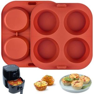 Non-Stick Silicone Egg Bite Muffin Pans - 2 Pack