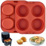 Non-Stick Silicone Egg Bite Muffin Pans - 2 Pack