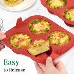 Non-Stick Silicone Egg Bite Muffin Pans - 2 Pack