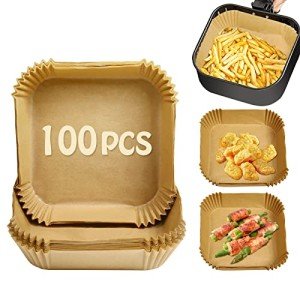 Non-Stick Parchment Liners for Air Fryers - 100 Pack
