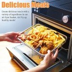 Eyourlife Stainless Steel Air Fryer Basket 12.8"x9.6