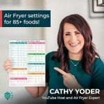 Magnetic Air Fryer Temp Chart & 125 Liners Set