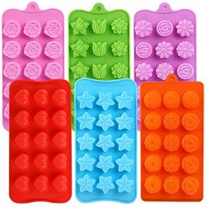 Flower Shape Silicone Chocolate Candy Molds Set