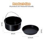 2-Piece 6 Inch Non-Stick Air Fryer Cake Pans