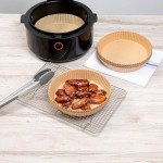 Non-Stick Air Fryer Liners - 100 Round Sheets