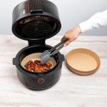 Non-Stick Air Fryer Liners - 100 Round Sheets