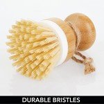 Bamboo Non-Scratch Dish Scrubber Brush, 2 Pack