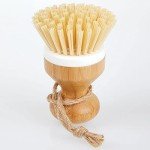 Bamboo Non-Scratch Dish Scrubber Brush, 2 Pack