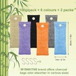 Bamboo Charcoal Odor Absorbers - 12 Pack 100g