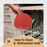 8-Inch Reusable Silicone Air Fryer Liners (3-Pack)