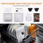 13 QT Air Fryer Toaster Oven Combo, Stainless Steel