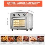 Panana 6-in-1 Air Fryer Toaster Oven Combo