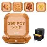 250 Pcs Non-Stick Air Fryer Parchment Liners