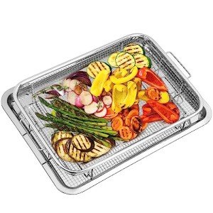 Stainless Steel Air Fryer Basket and Tray Set