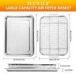 Stainless Steel Air Fryer Basket and Tray Set