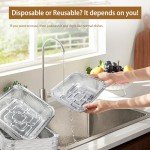 Non-Stick Disposable Aluminum Foil Liners - 50PCS