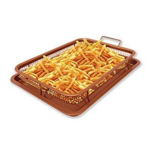 Non-Stick Copper Crisper Tray for Air Fryers