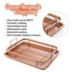 Non-Stick Copper Crisper Tray for Air Fryers