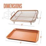 Non-Stick Copper Crisper Tray for Air Fryers