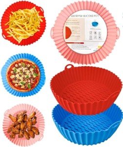 Silicone Air Fryer Liners 8.5-Inch, 3-Pack