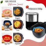 Silicone Air Fryer Liners 8.5-Inch, 3-Pack