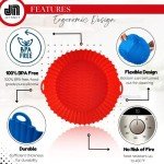 Silicone Air Fryer Liners 8.5-Inch, 3-Pack