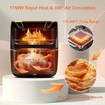 Vaparinckl 8.5Qt Air Fryer - 8-in-1 Function