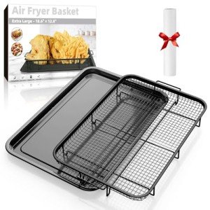 Extra Large Air Fryer Basket Set with Parchment