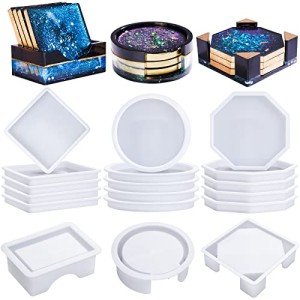 Silicone Coaster Resin Molds - 18 Pcs Set
