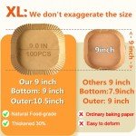 Ailifeer 9-Inch Disposable Air Fryer Liners