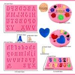 Silicone Letter & Shape Molds Set for Baking