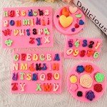 Silicone Letter & Shape Molds Set for Baking