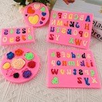 Silicone Letter & Shape Molds Set for Baking