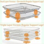 Stackable 3-Piece Stainless Steel Air Fryer Racks