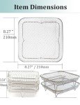 Stackable 3-Piece Stainless Steel Air Fryer Racks