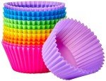 Silicone Muffin Liners - Pack of 12, Multicolor