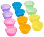 Silicone Muffin Liners - Pack of 12, Multicolor