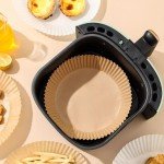 Air Fryer Liners - 120 Pcs, Square, Non-Stick