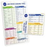 Air Fryer Cheat Sheet Magnet Set - Quick Guide