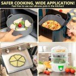 5-Pack Air Fryer Silicone Liners Set