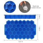 Silicone Ice Cube Trays with Lid - 37 Grids