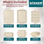 BAKKENMASTER 6-Piece Nonstick Bakeware Set