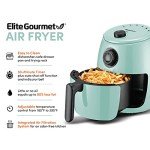 Elite Gourmet Compact Air Fryer - Mint 2.1 Quart